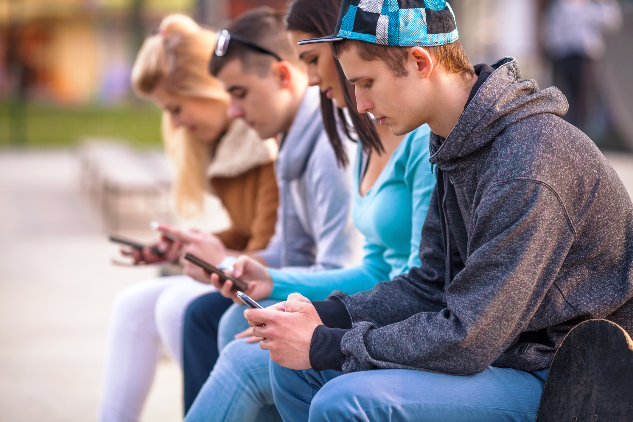Teenagers on Phones