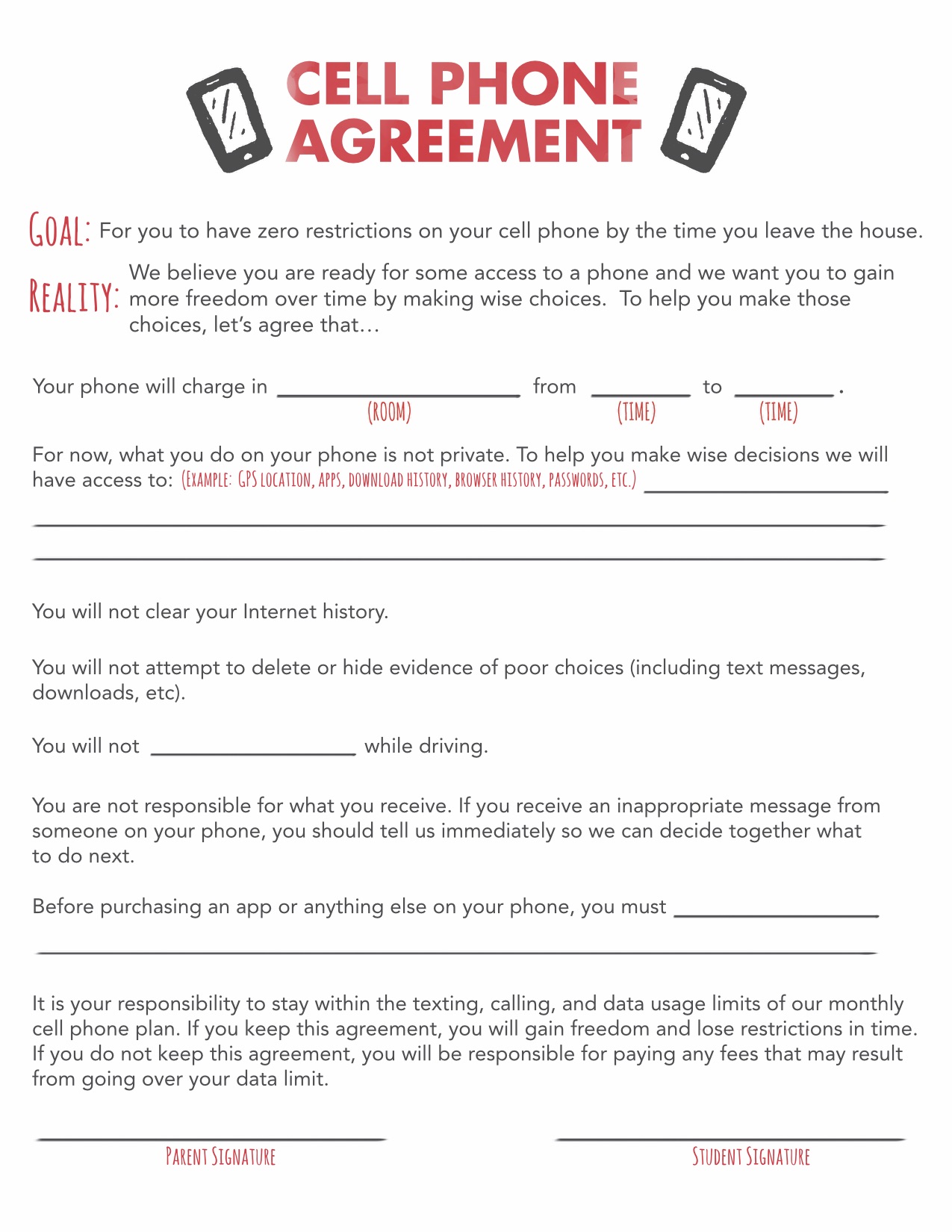 Employee Cell Phone Agreement Template